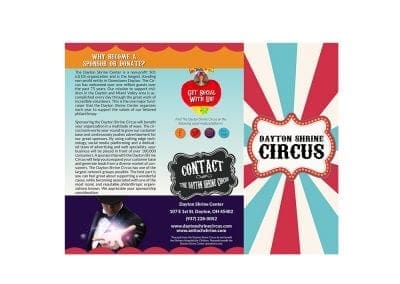 Tri-Fold Brochure for Antioch Shrine Circus